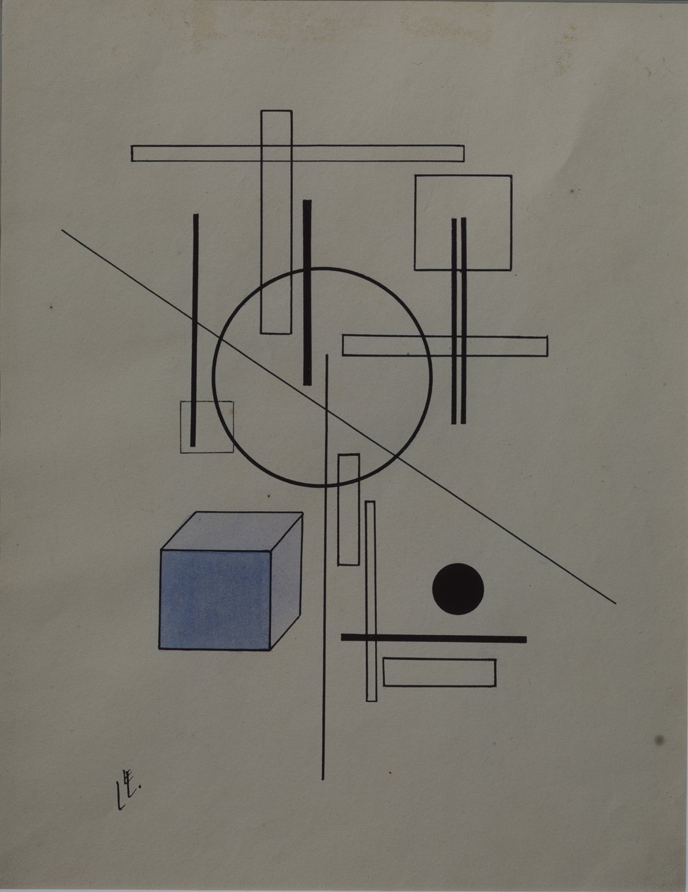 Komposition, 1920 av Eliezer Markowich Lissitzky
