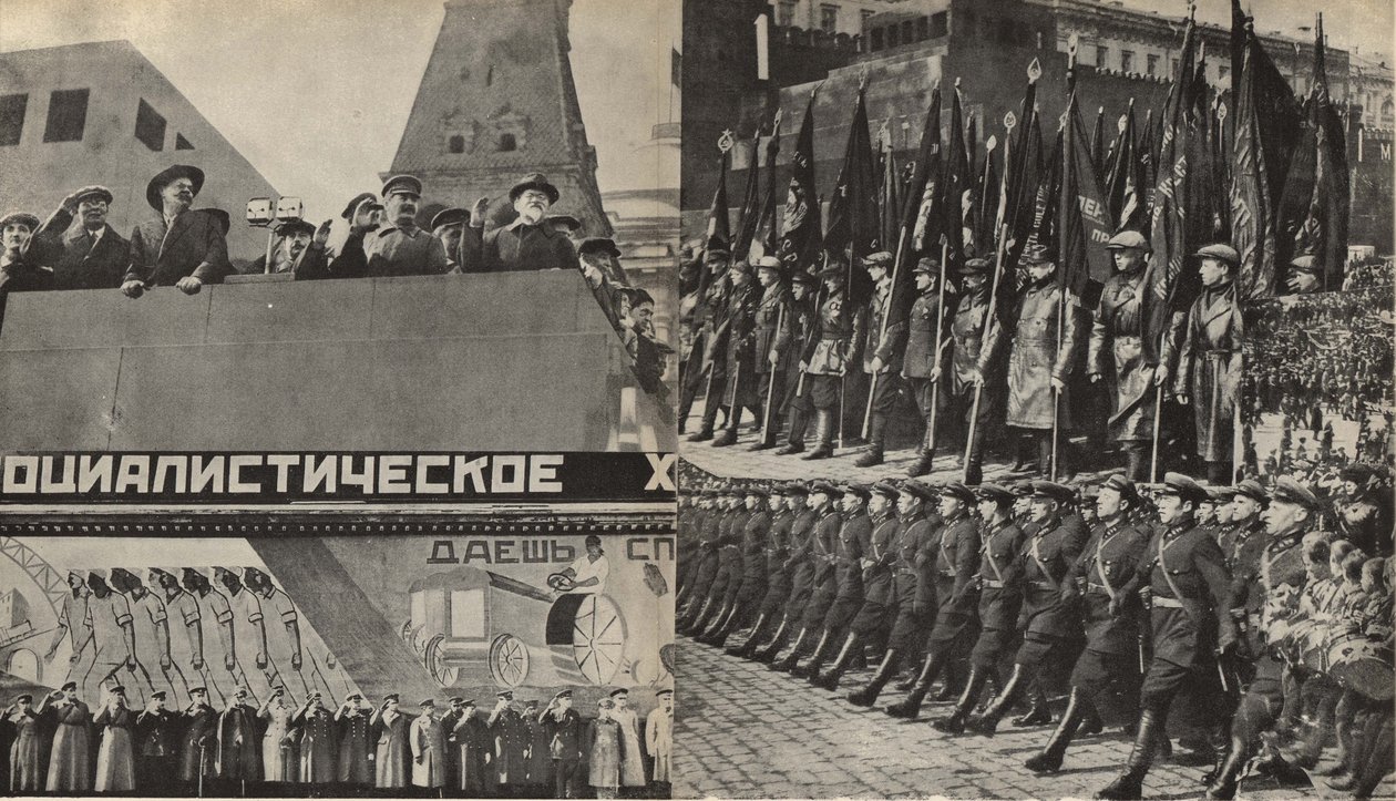 Illustration från USSR Builds Socialism, 1933. av Eliezer Markowich Lissitzky
