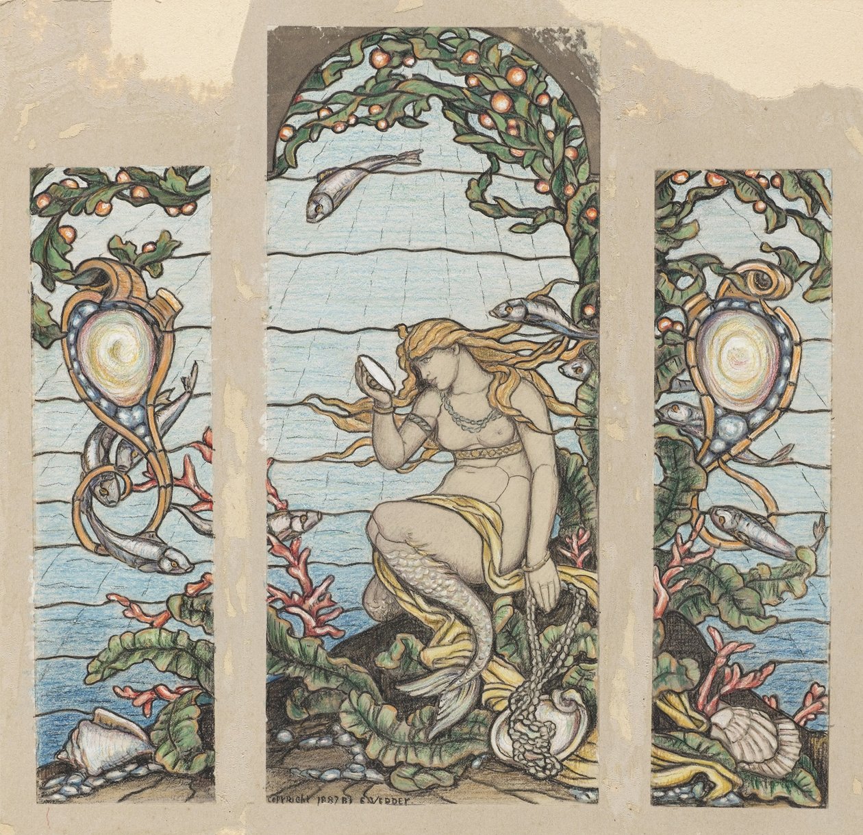 Sjöjungfrufönstret av Elihu Vedder