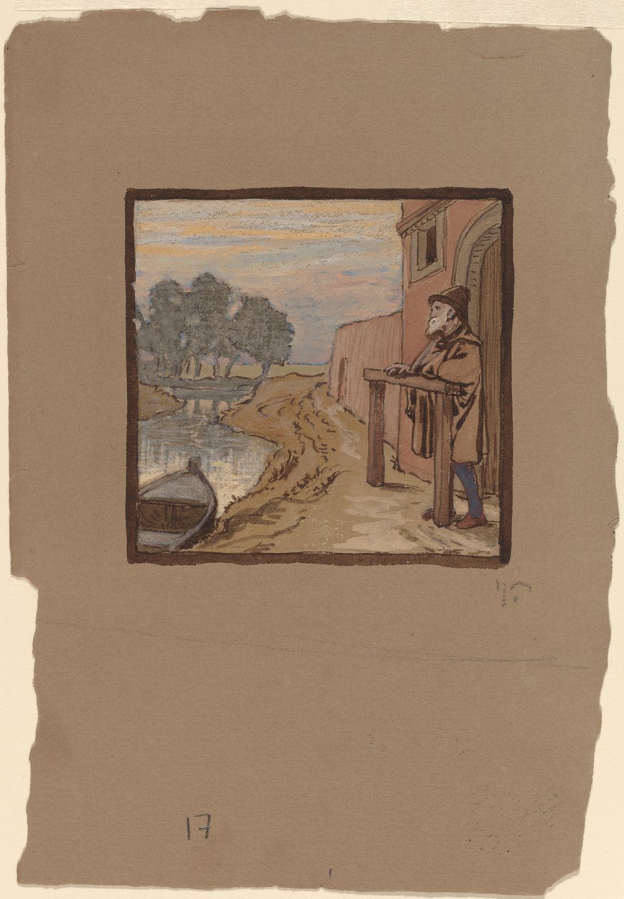 Gubben vid en flod av Elihu Vedder