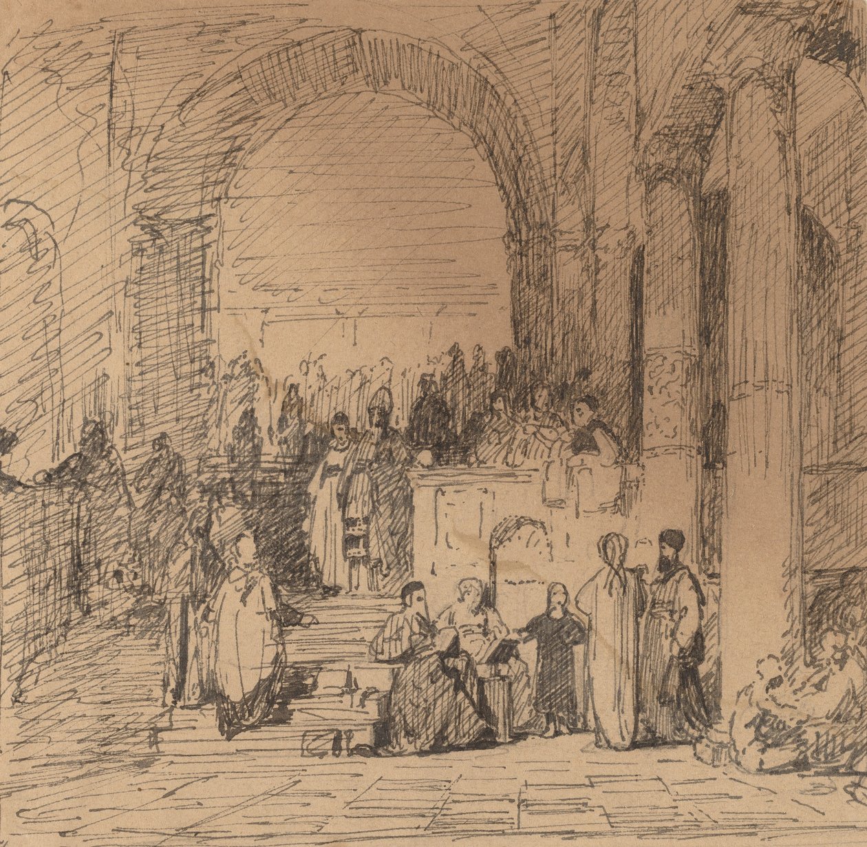 Studie efter Old Master, c. 1858. av Elihu Vedder