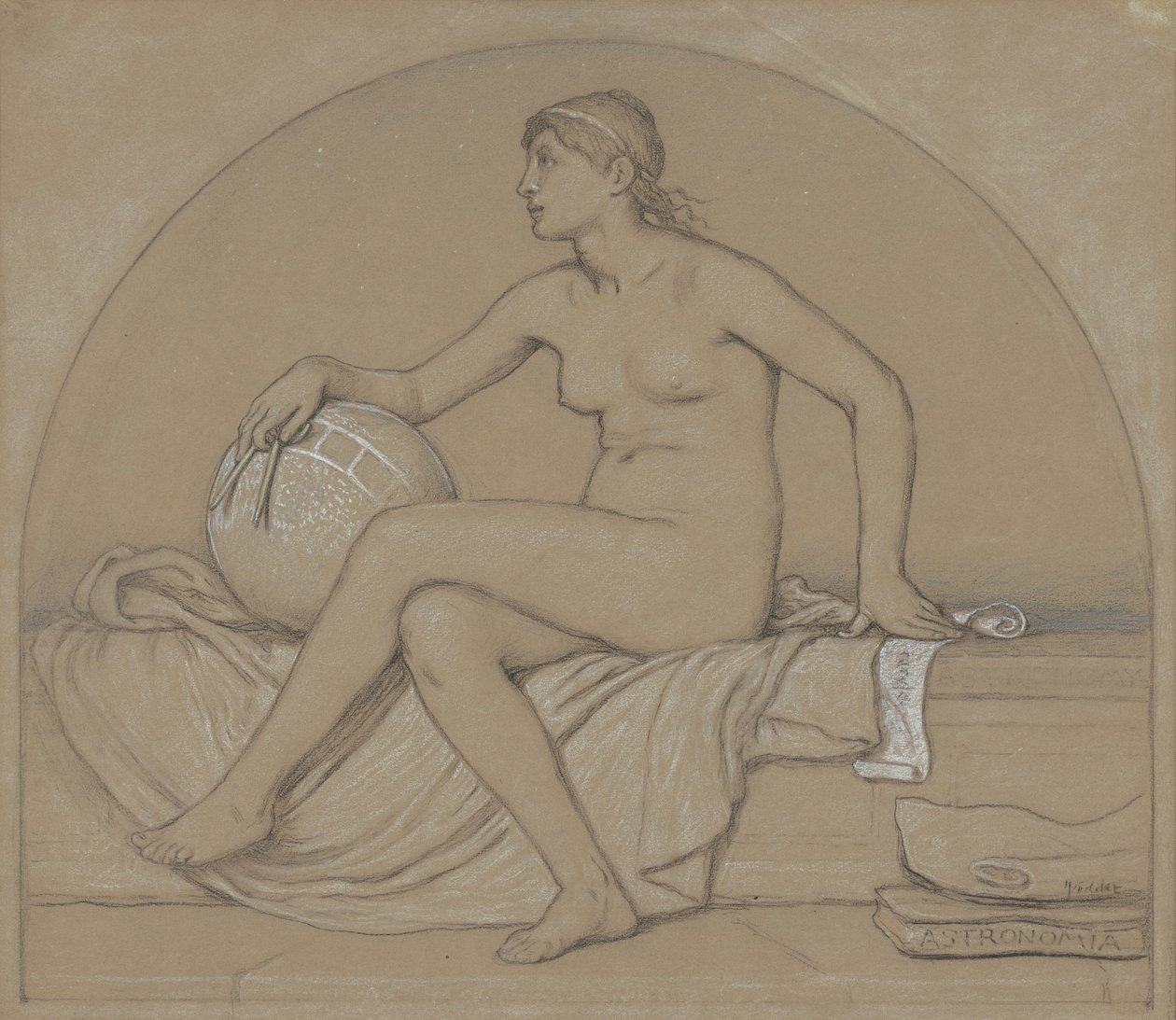 Studie för astronomi, 1892. av Elihu Vedder