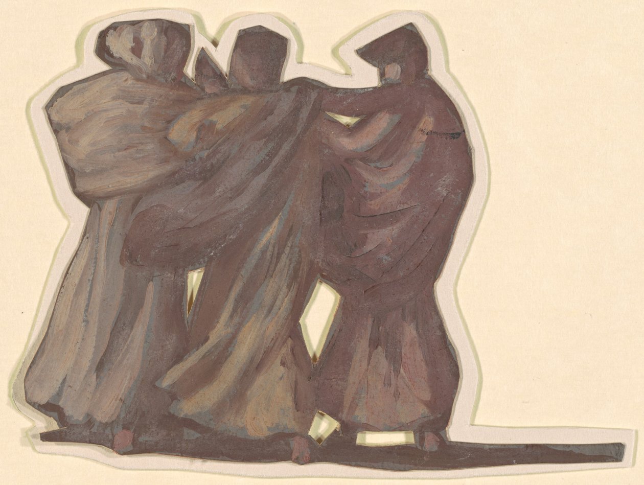Studie för "Greek Girls Bathing" av Elihu Vedder