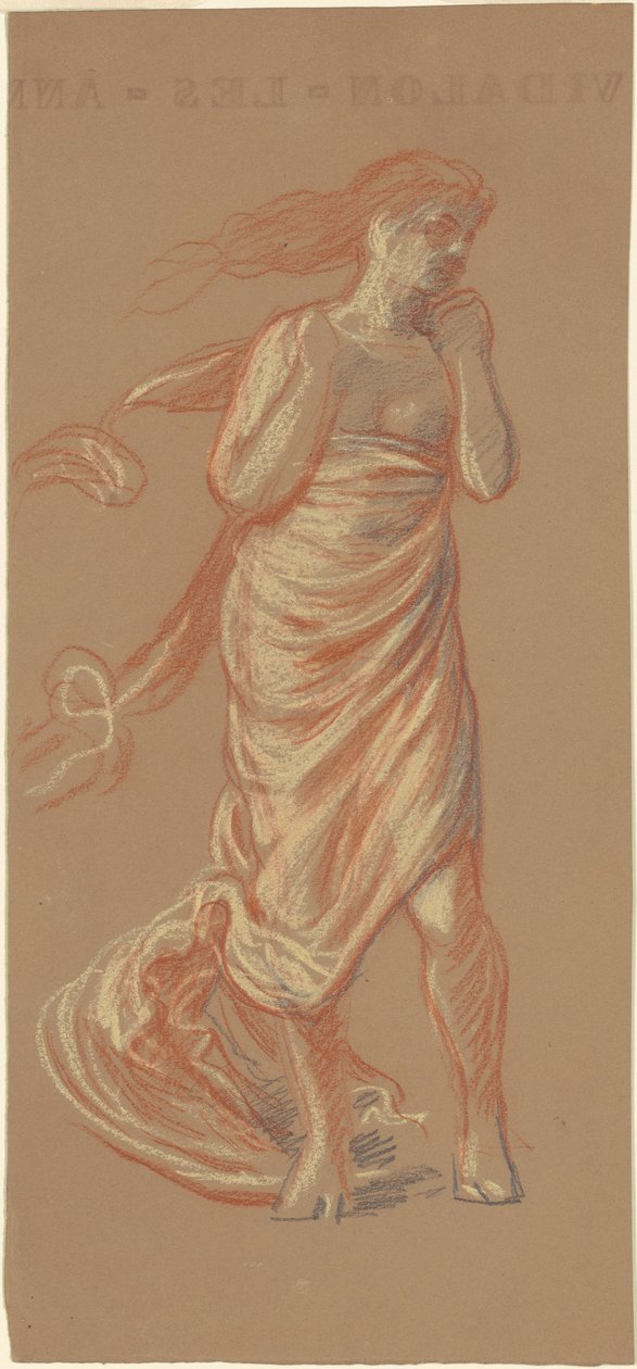 Studie för "Greek Girls Bathing" [recto] av Elihu Vedder