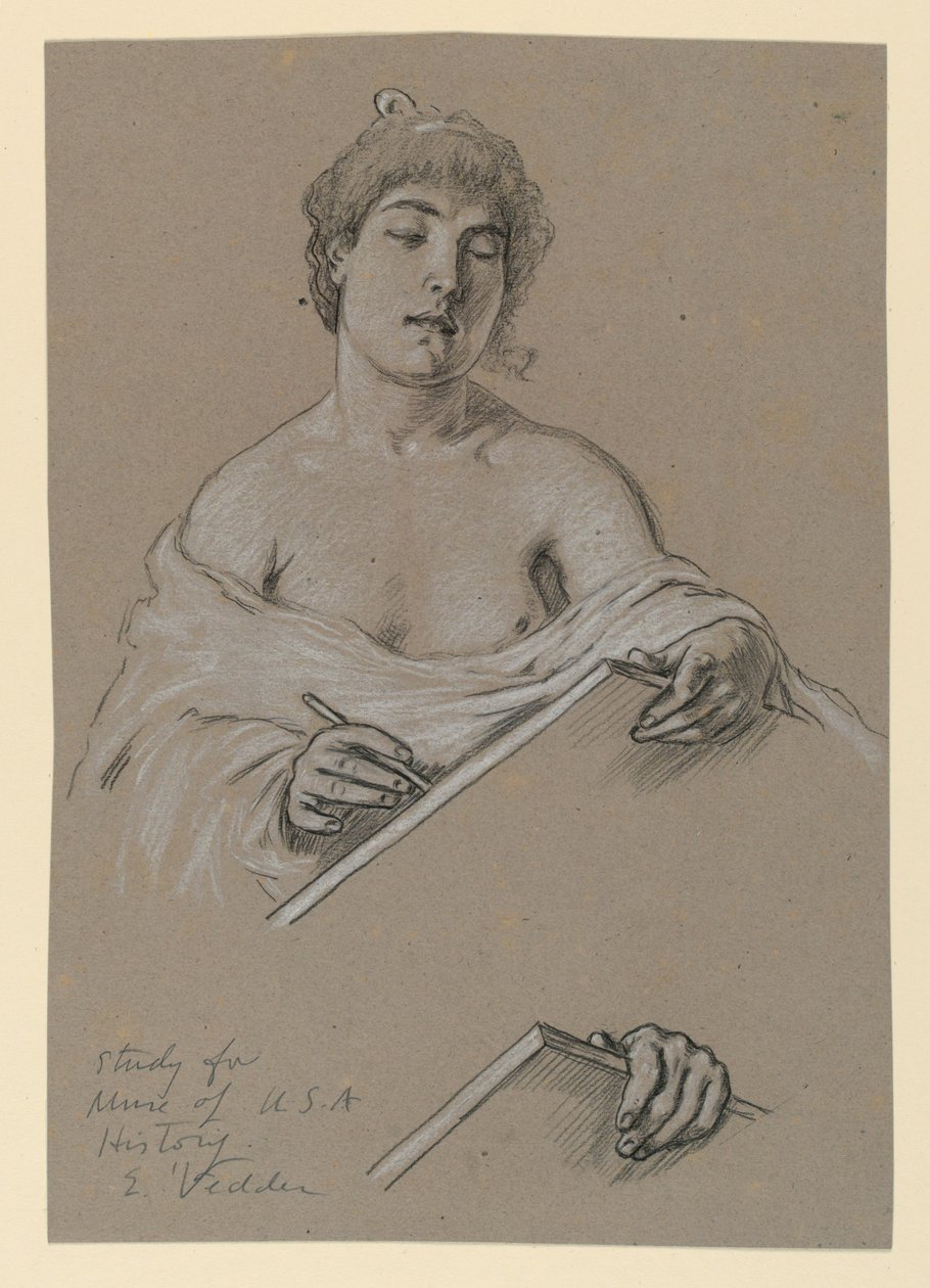 Studera för "Muse of History" av Elihu Vedder