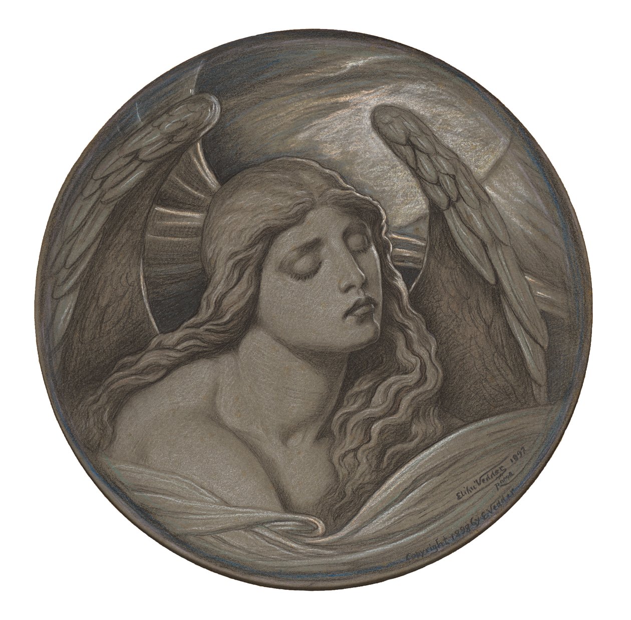 Studie av "Soul in Bondage" av Elihu Vedder