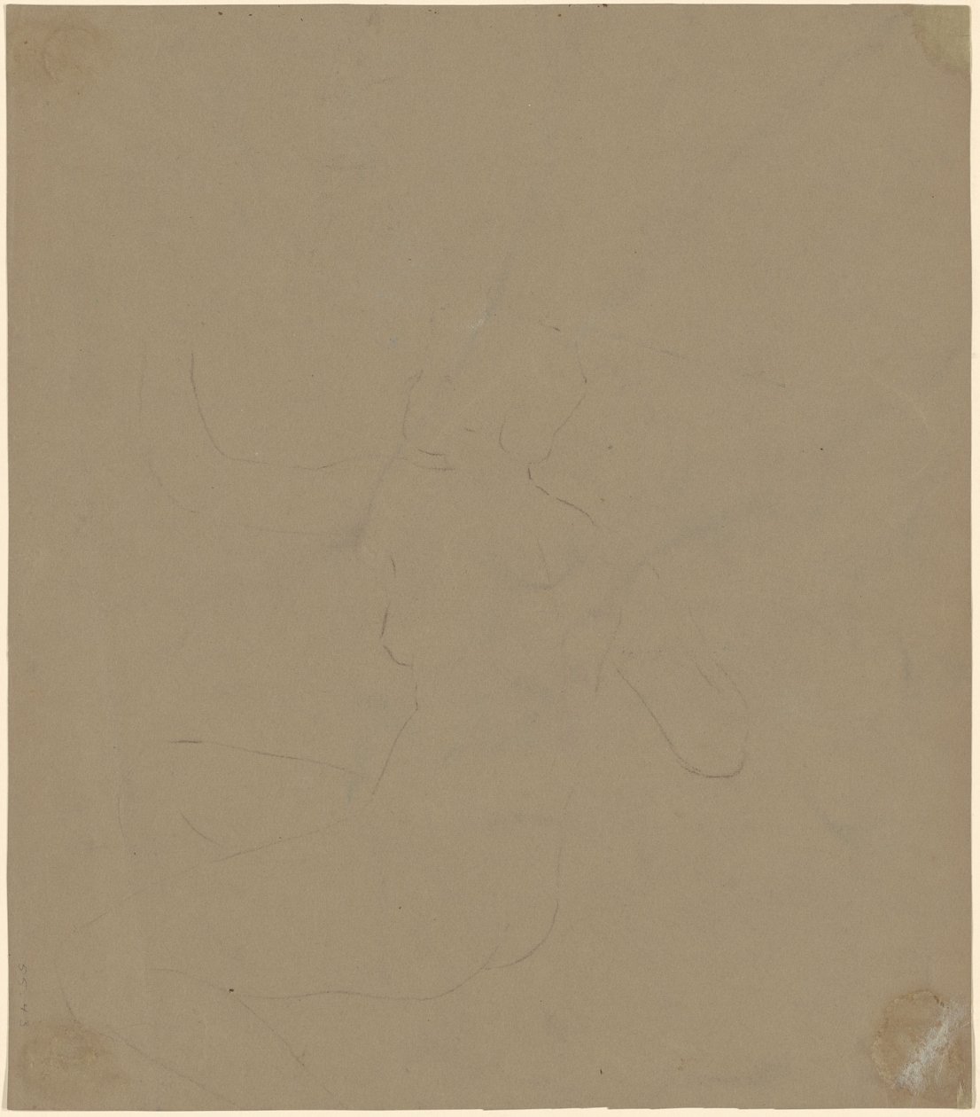 Studie av en kvinnlig naken, 1892. av Elihu Vedder