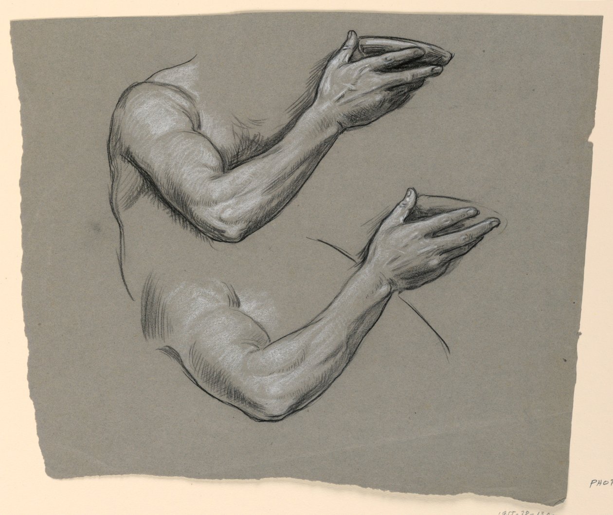 Studie av arm av Elihu Vedder