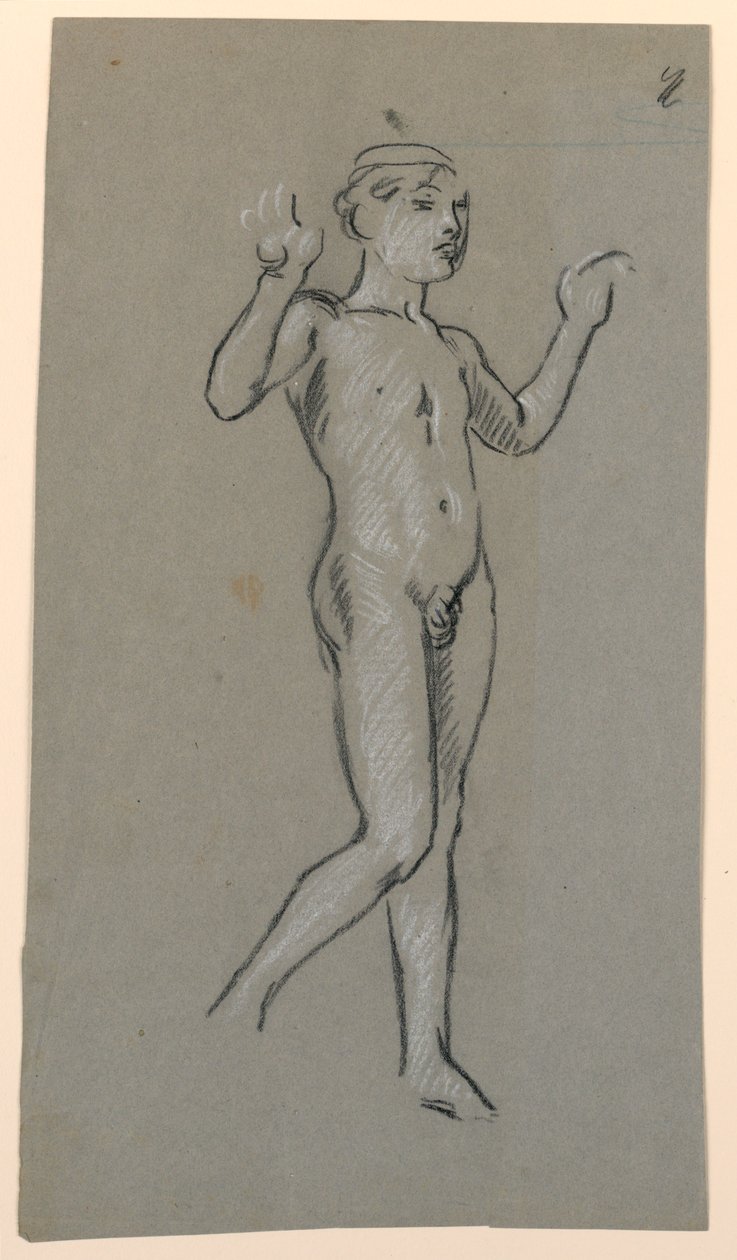 figurstudie för en fontändesign av Elihu Vedder