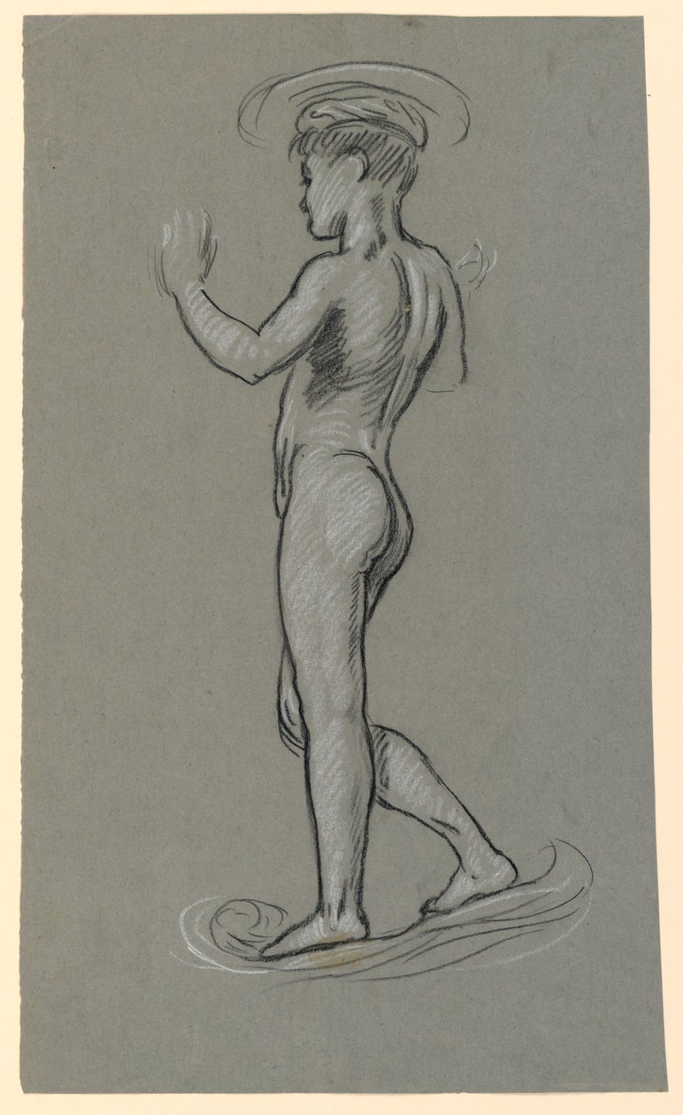 figurstudie för en fontändesign av Elihu Vedder