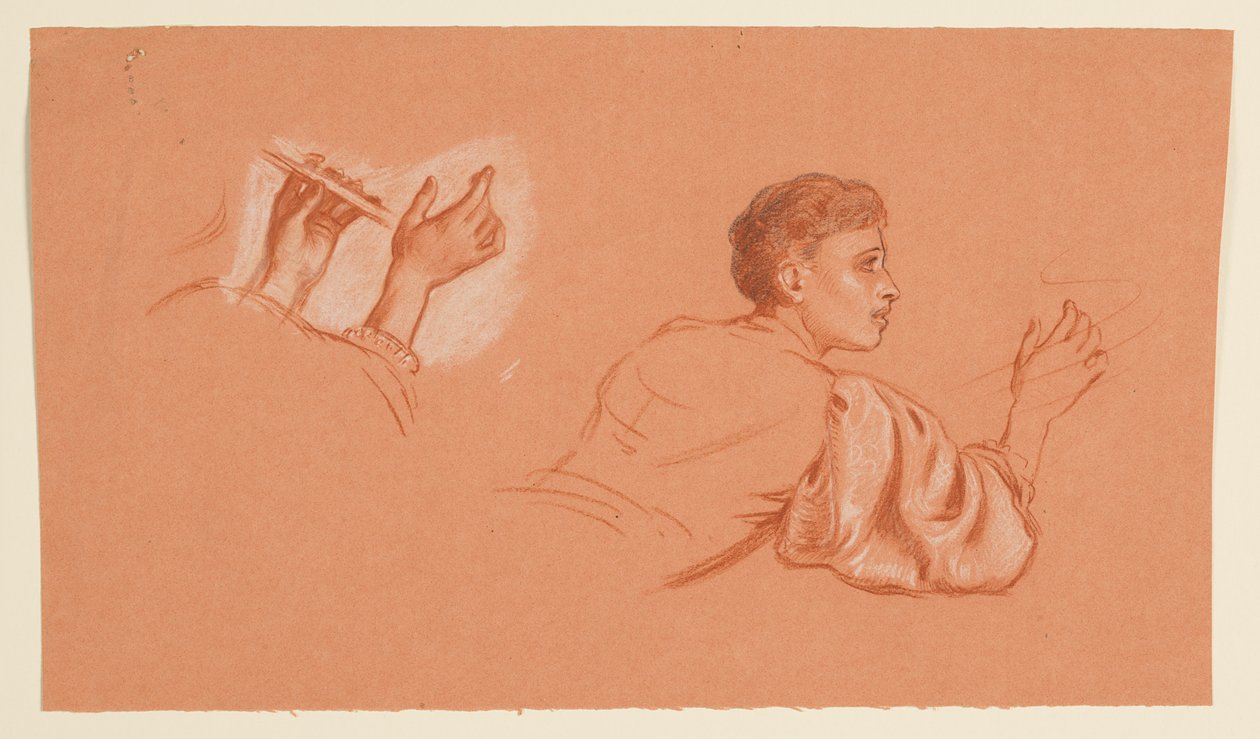 studier av kostymklädda mansfigurer av Elihu Vedder