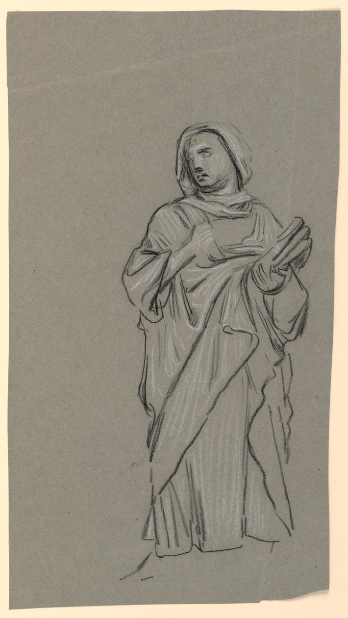 studie av en kostymfigur av Elihu Vedder