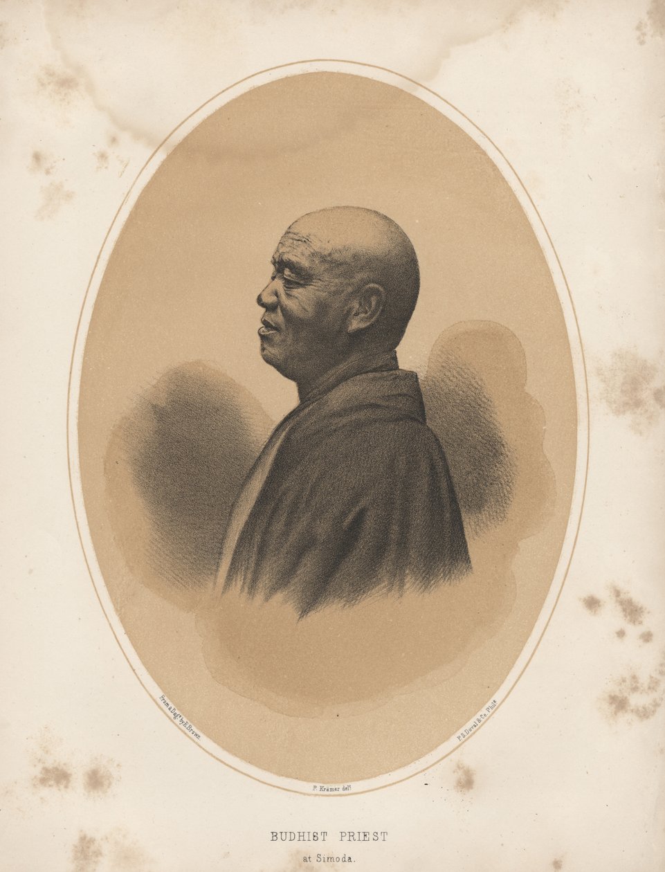 Buddhistpräst i Simoda, 1855 av Eliphalet Brown