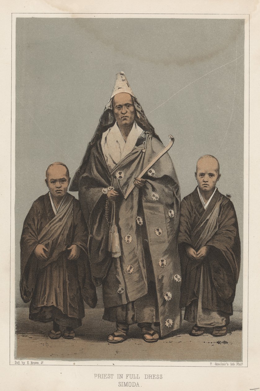 Präst klädd i Simoda, 1855 av Eliphalet Brown