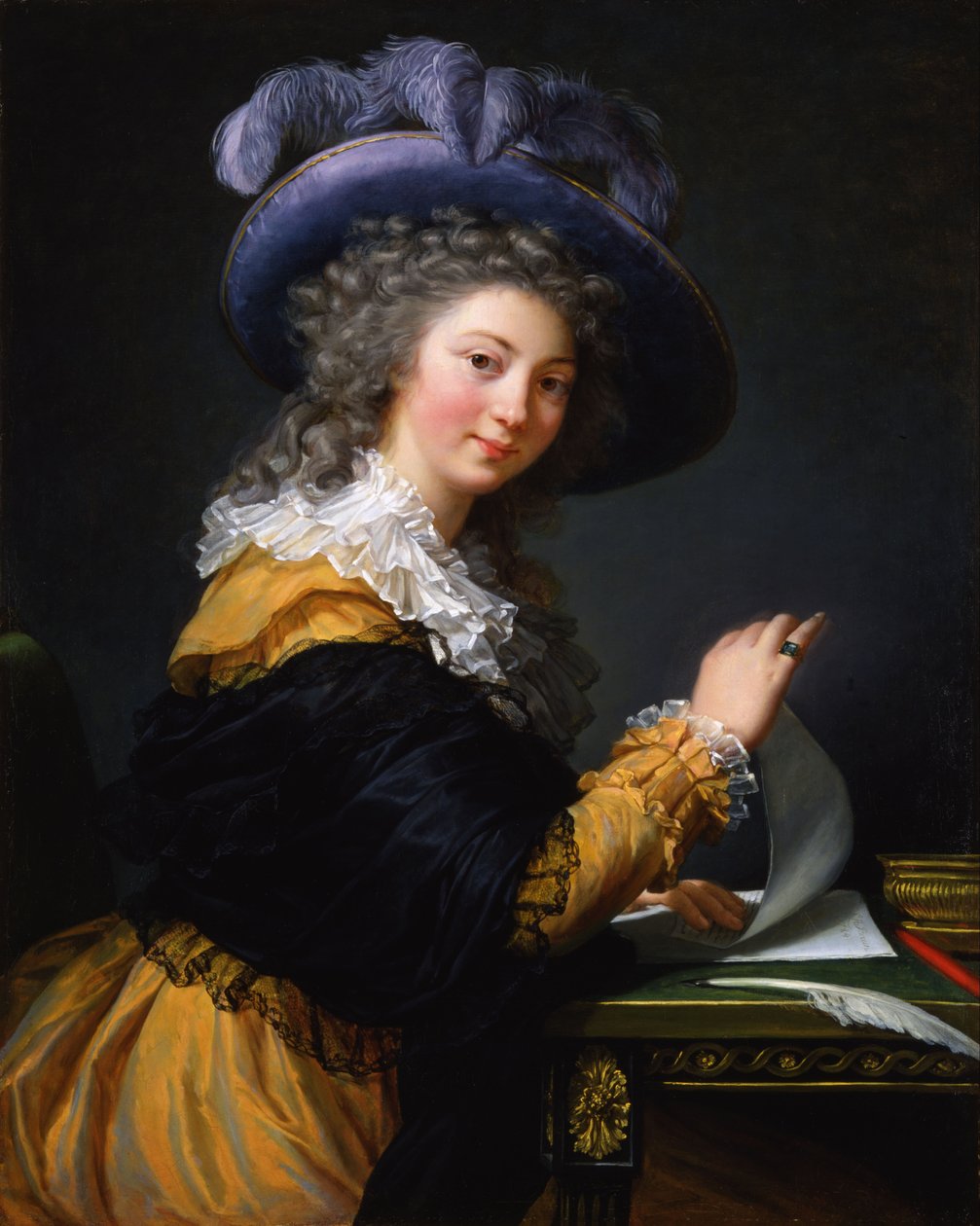 Comtesse de Cérès Tidigare titel (från 1963 till 1992)- Lady Folding a Letter av Elisabeth Louise Vigee Lebrun