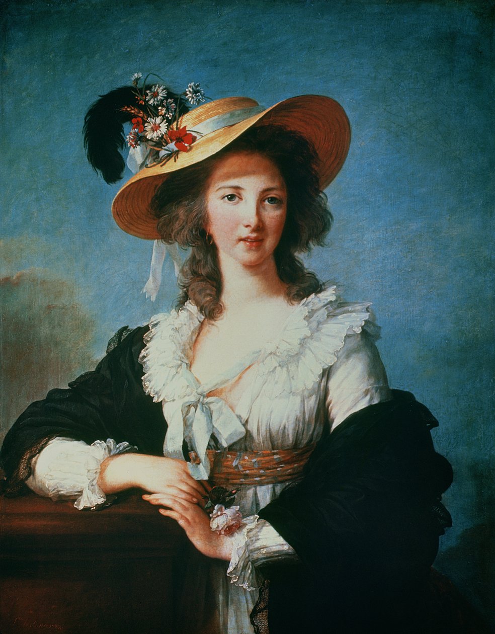 Porträtt av hertiginnan av Polignac (ca 1749-93) av Elisabeth Louise Vigee Lebrun