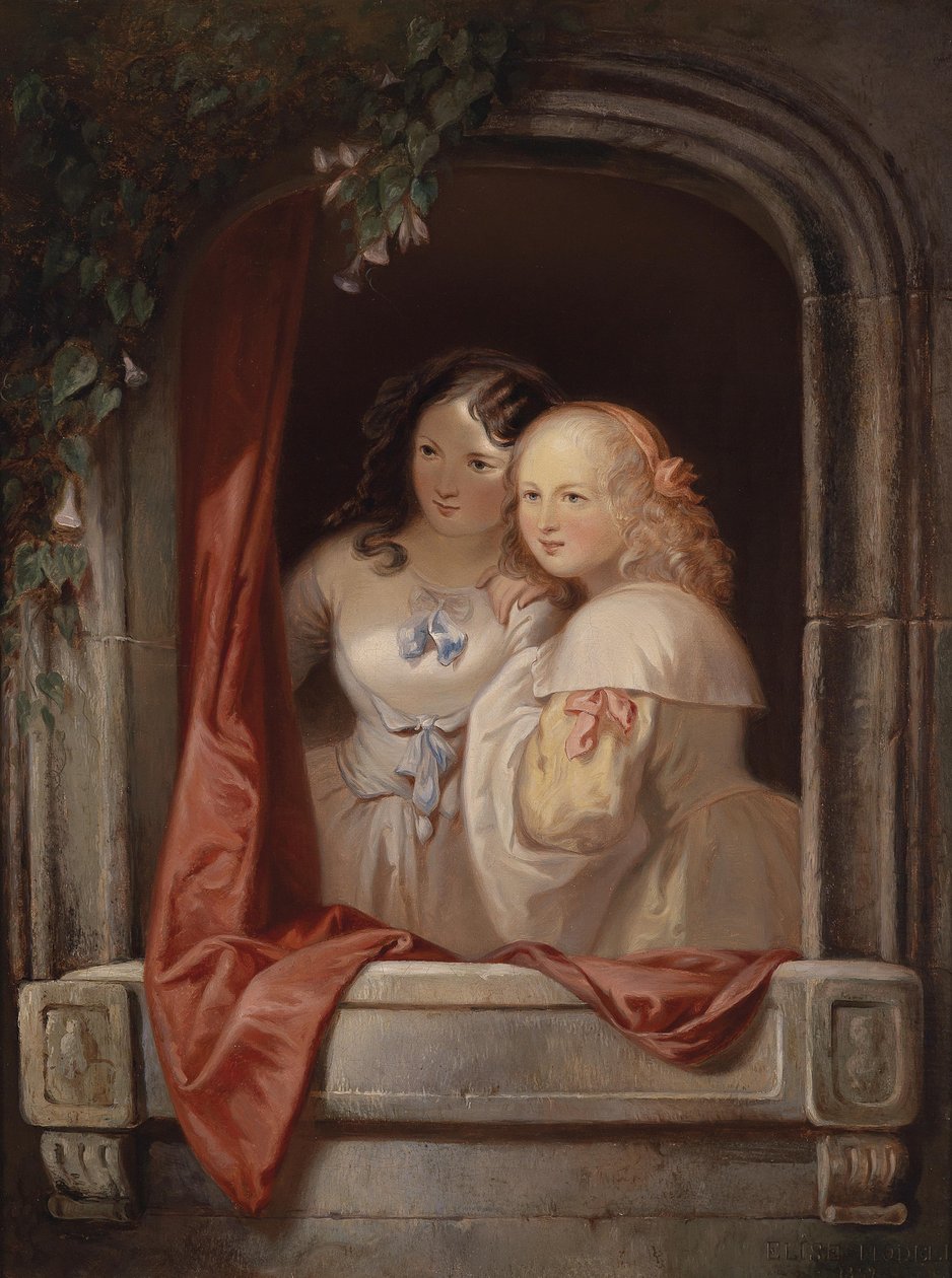 Zwei Mädchen am Fenster av Elisabeth Modell