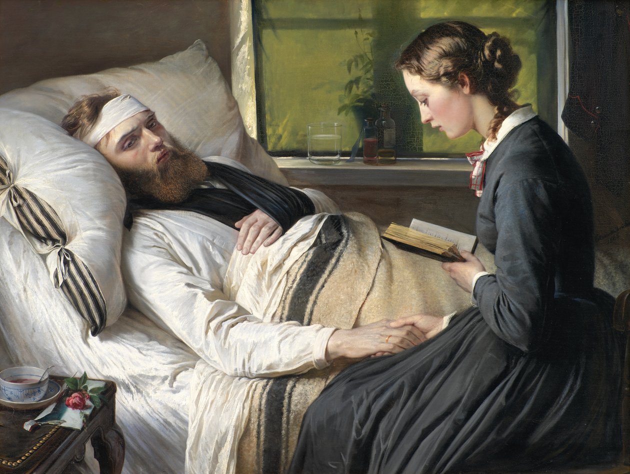 En sårad dansk soldat av Elisabeth Jerichau Baumann