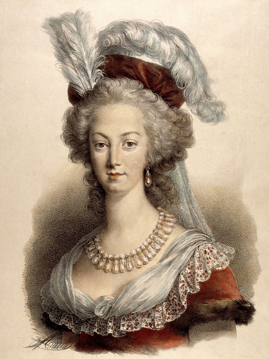 Drottning Marie Antoinette av Elisabeth Louise (after) Vigee Lebrun