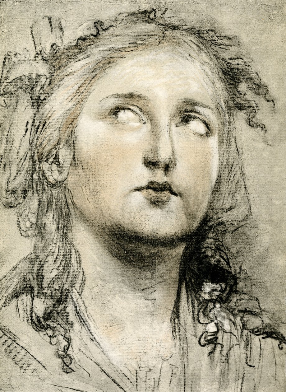 Huvudstudie av en flicka av Elisabeth Louise Vigee Lebrun