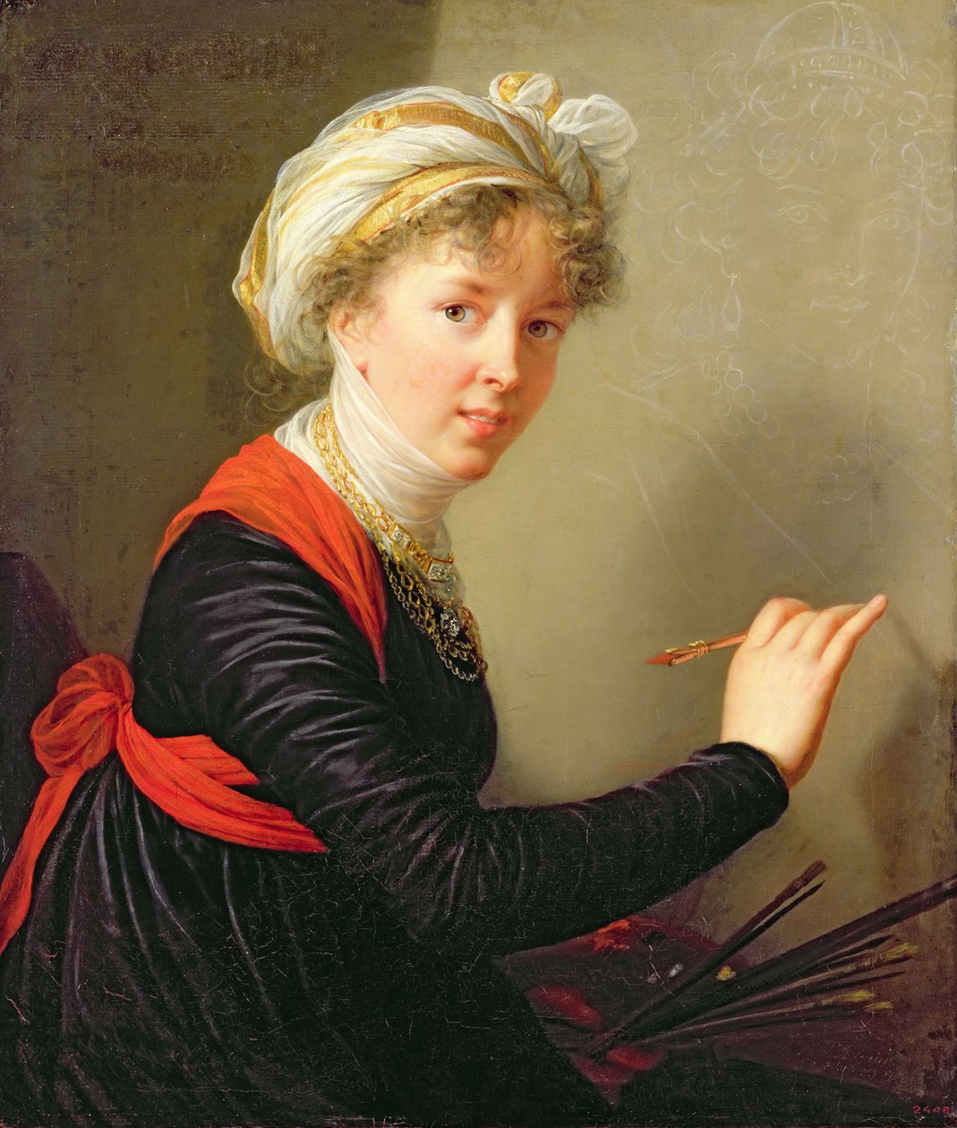 Självporträtt, 1800 av Elisabeth Louise Vigee Lebrun