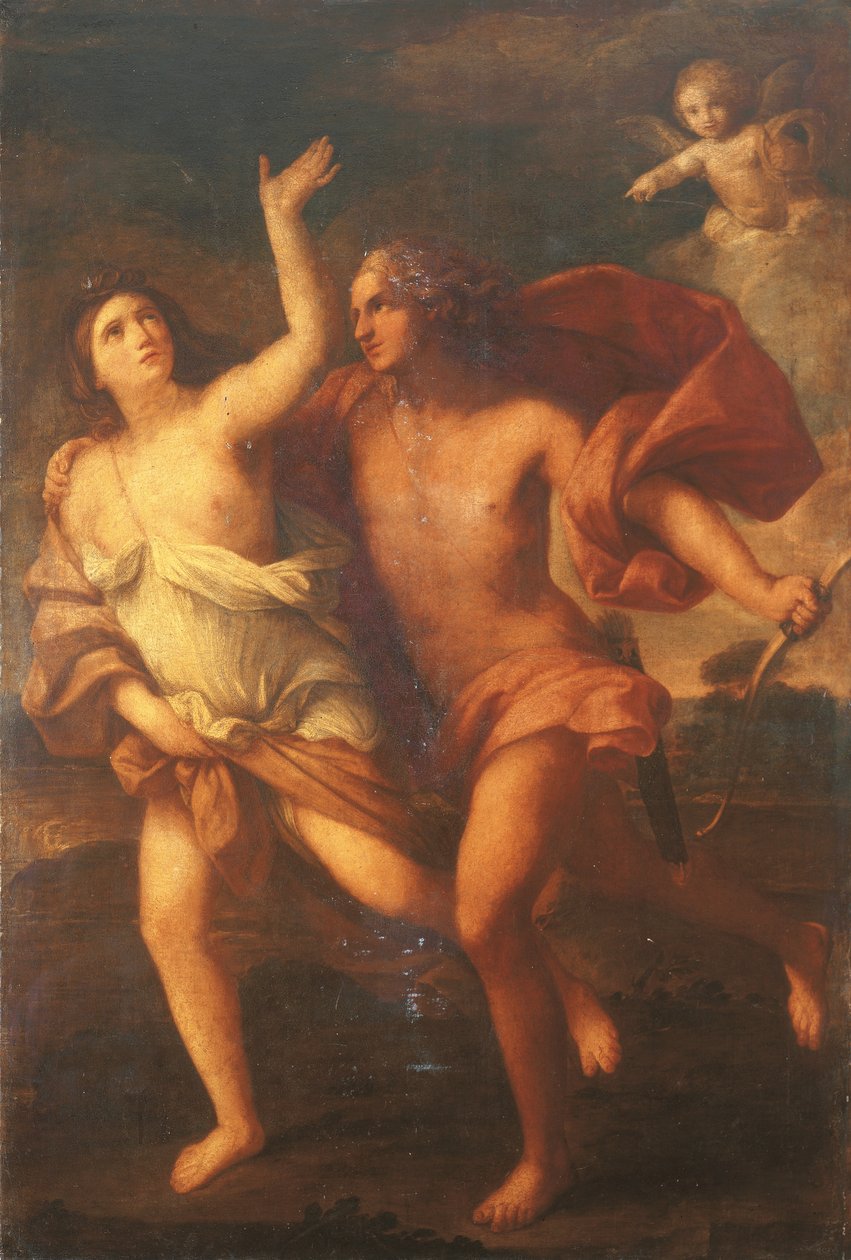 Daphne och Apollo av Elisabetta Sirani