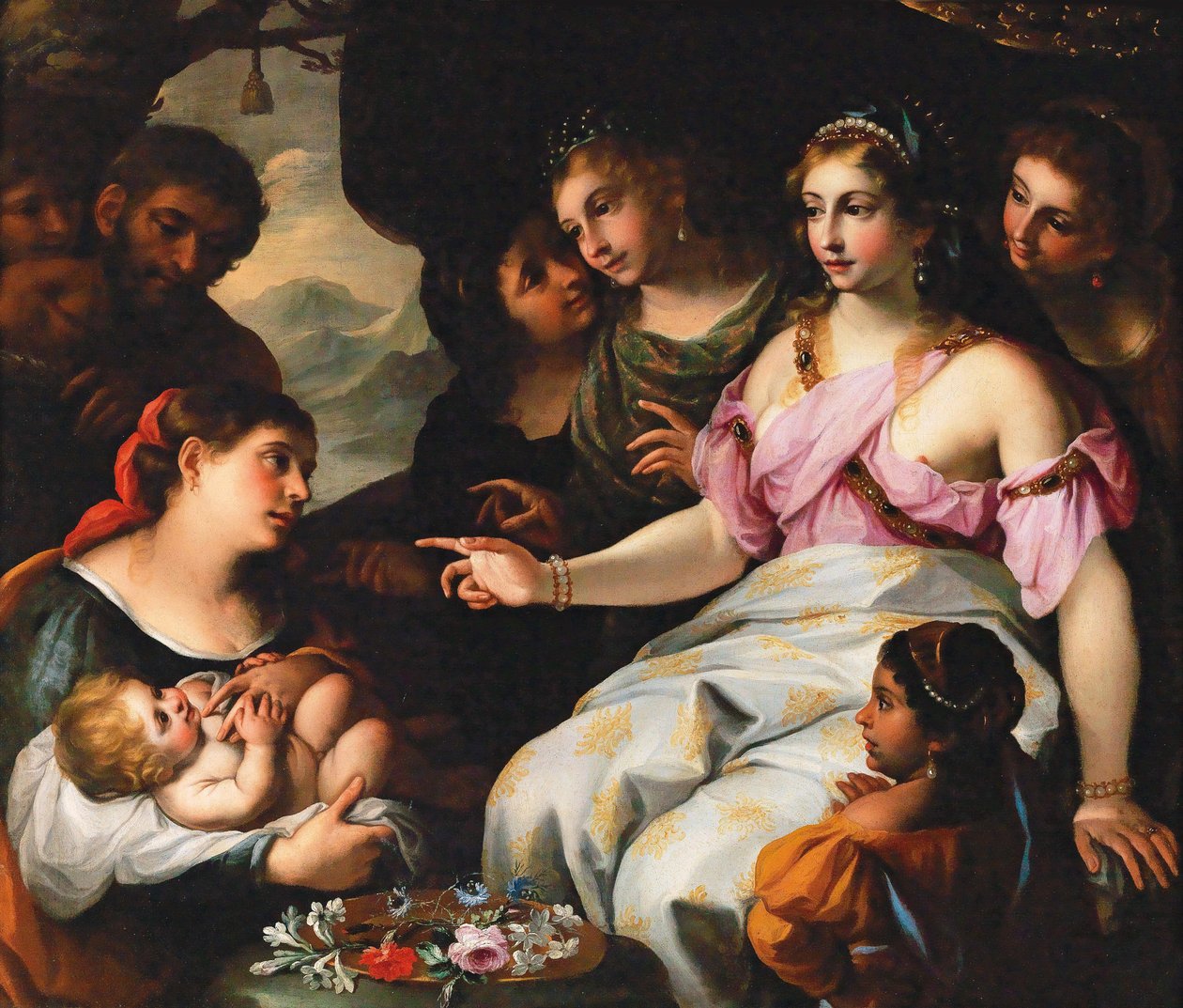 Fyndet av Moses. av Elisabetta Sirani