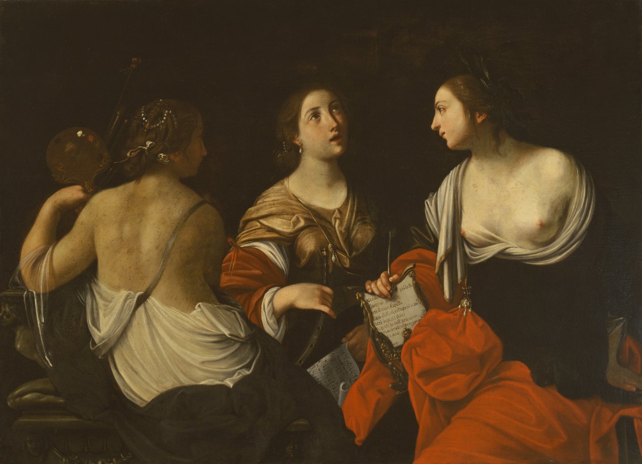 The Fine Arts (målning) av Elisabetta Sirani