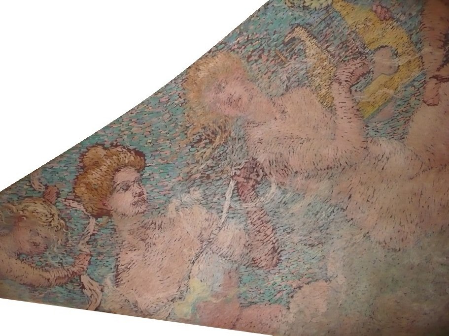 Allegory of the Lyrical - Ceiling triangle over of the audience of the Municipal Theater of Rio de Janeiro av Eliseu Visconti