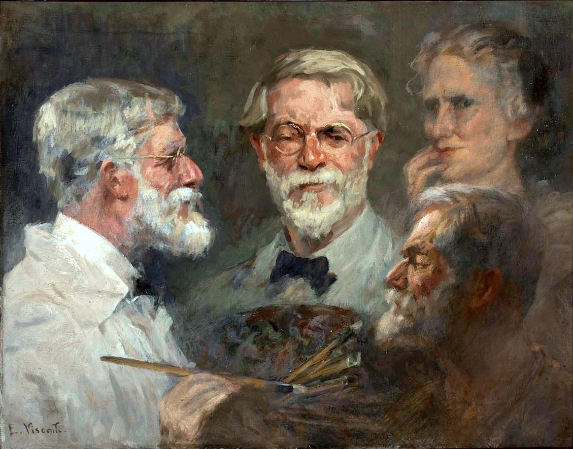 Self-portrait in three positions av Eliseu Visconti