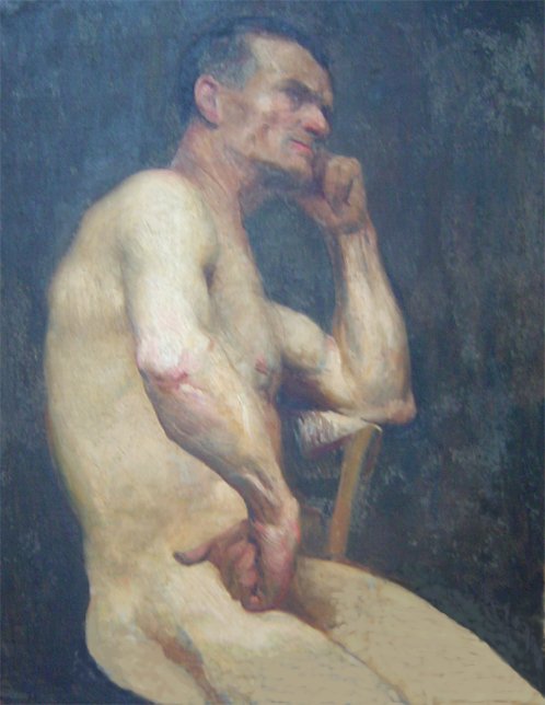 Torso of a sitting man av Eliseu Visconti