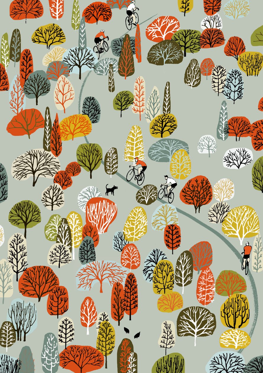 Uphill, 2012 (screentryck) av Eliza Southwood