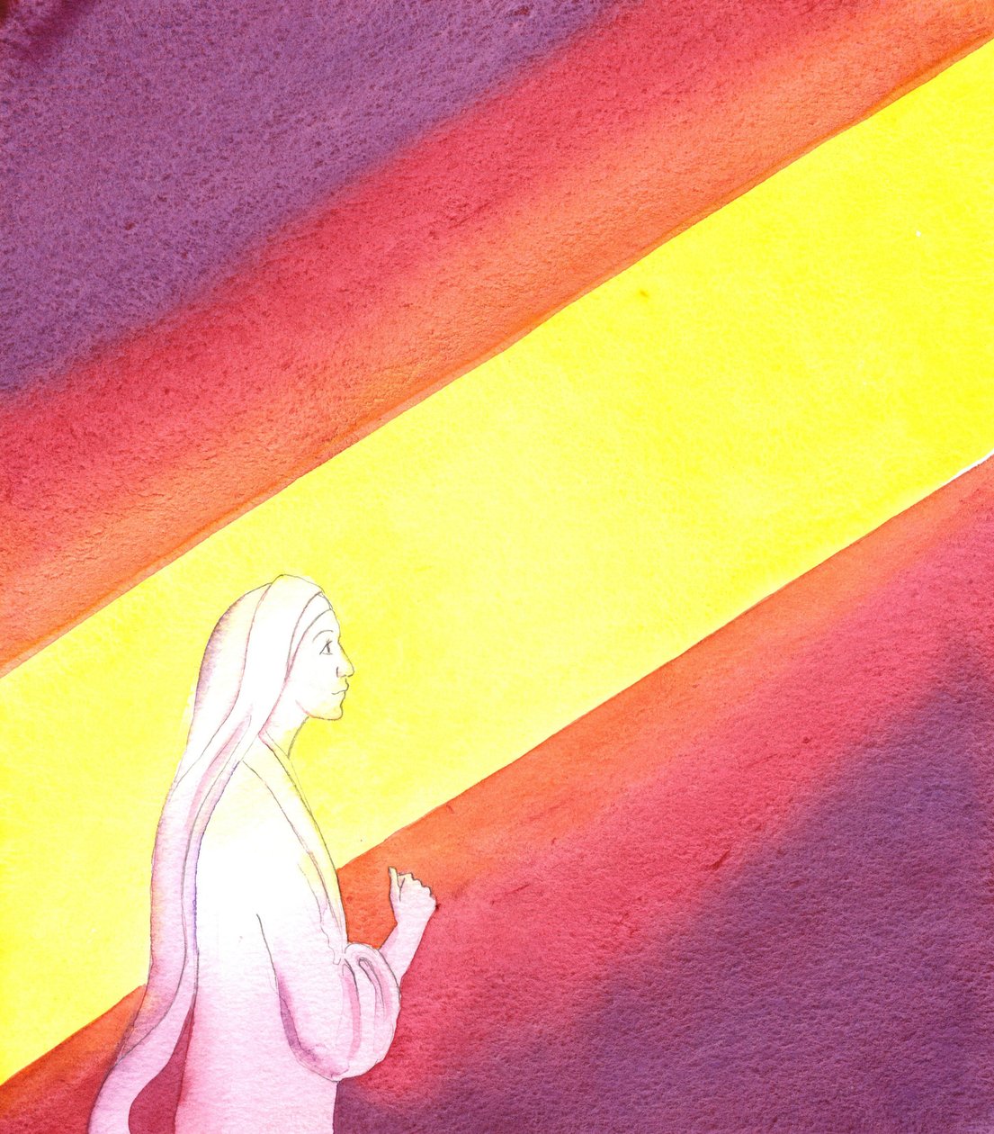 The Annunciation, 2001 (w/c på papper) av Elizabeth Wang