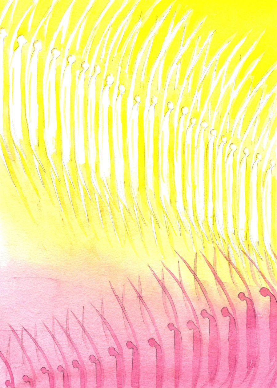 The heavenly host, 2001 (w/c på papper) av Elizabeth Wang