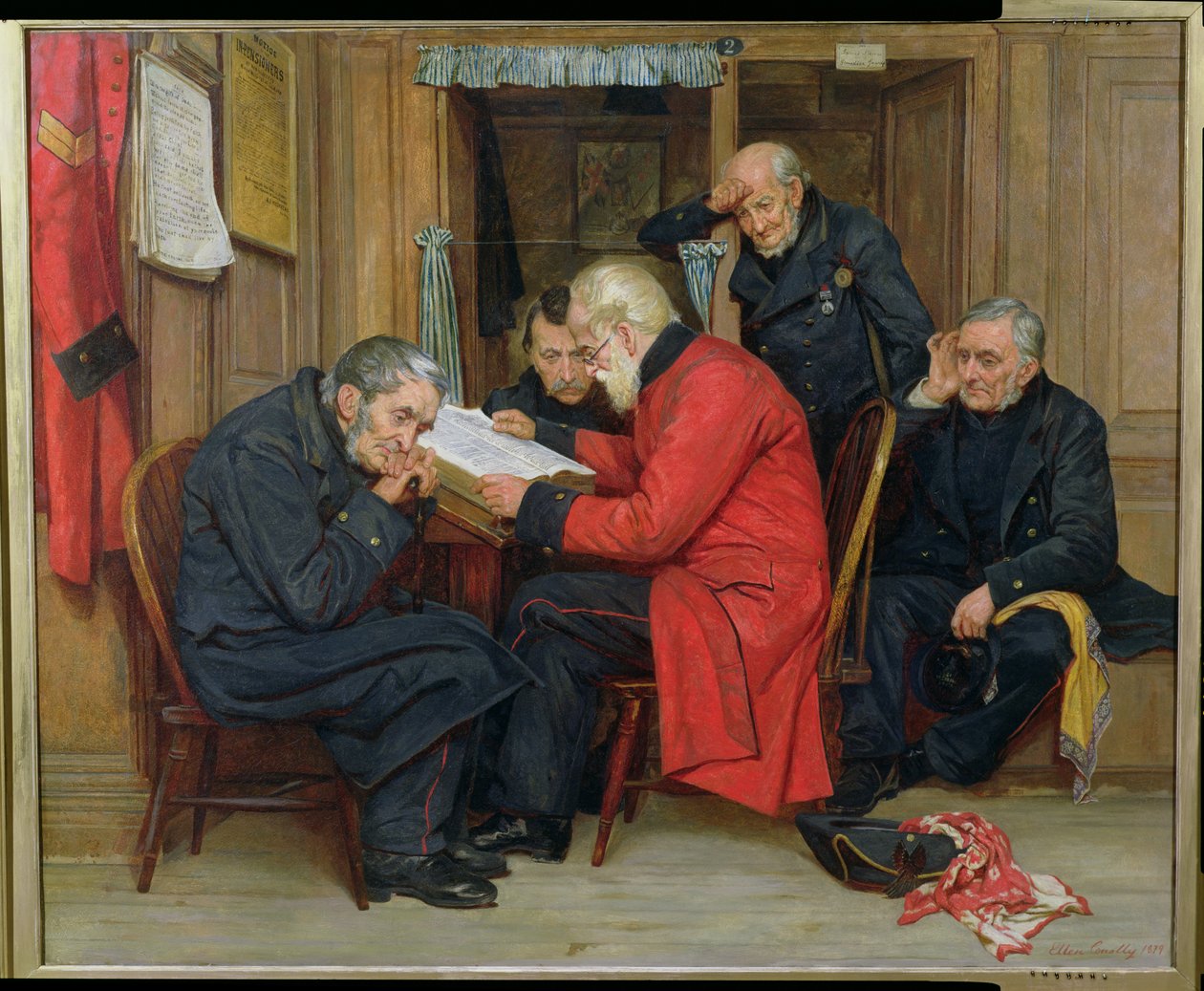Chelsea Pensioners in the Long Wards, 1879 av Ellen Conolly