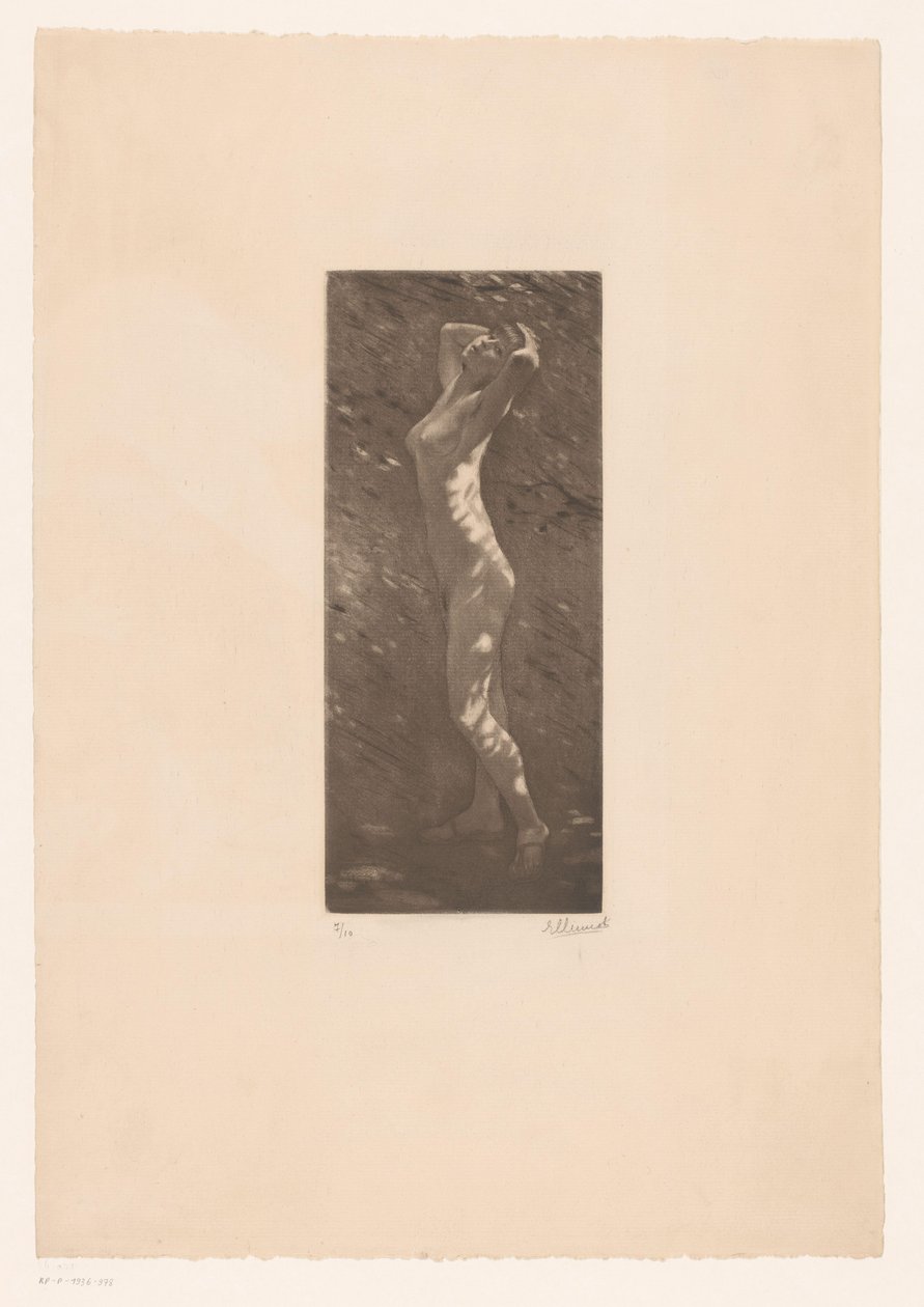 Naken kvinna i solljuset av Ellinnot (signed by artist)