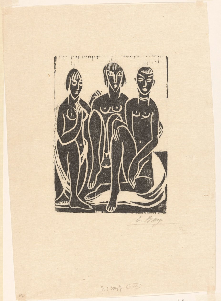 Tre kvinnor av Else Berg (signed by artist)