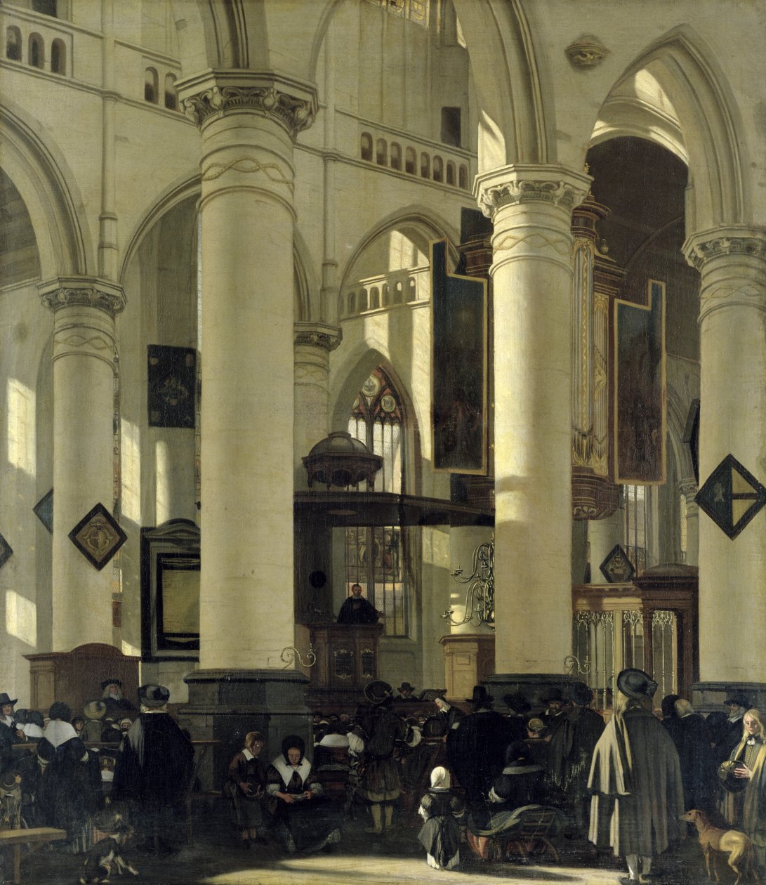 Interiör av en kyrka av Emanuel de Witte