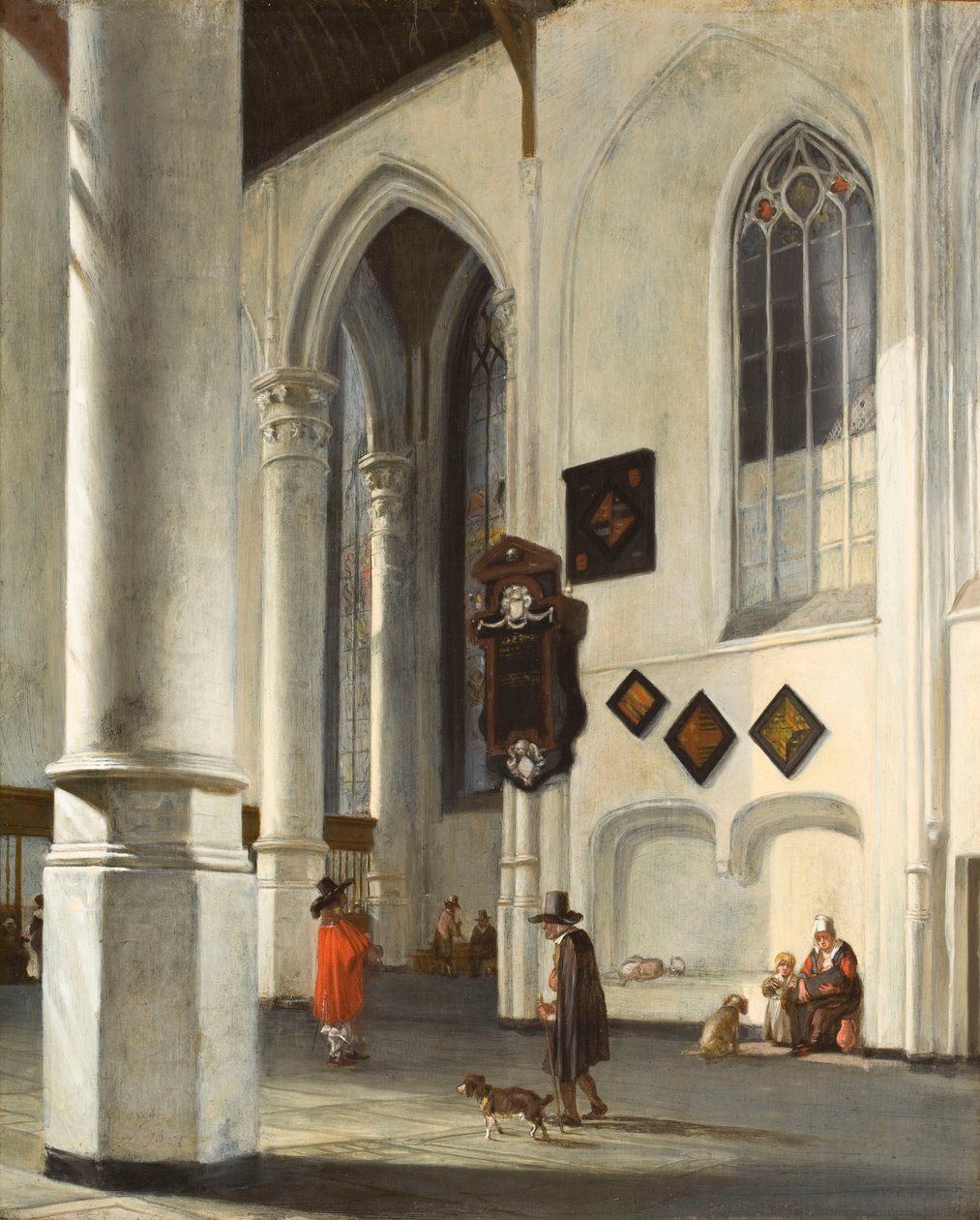 Interiör av Gamla kyrkan i Delft, 165355 av Emanuel de Witte