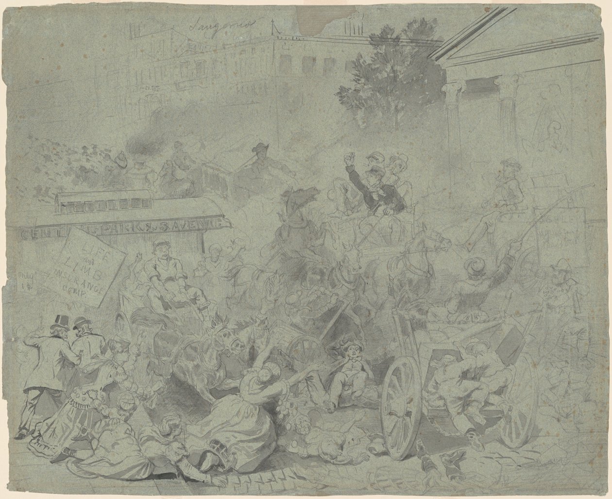 New York – Street Scene av Emanuel Gottlieb Leutze
