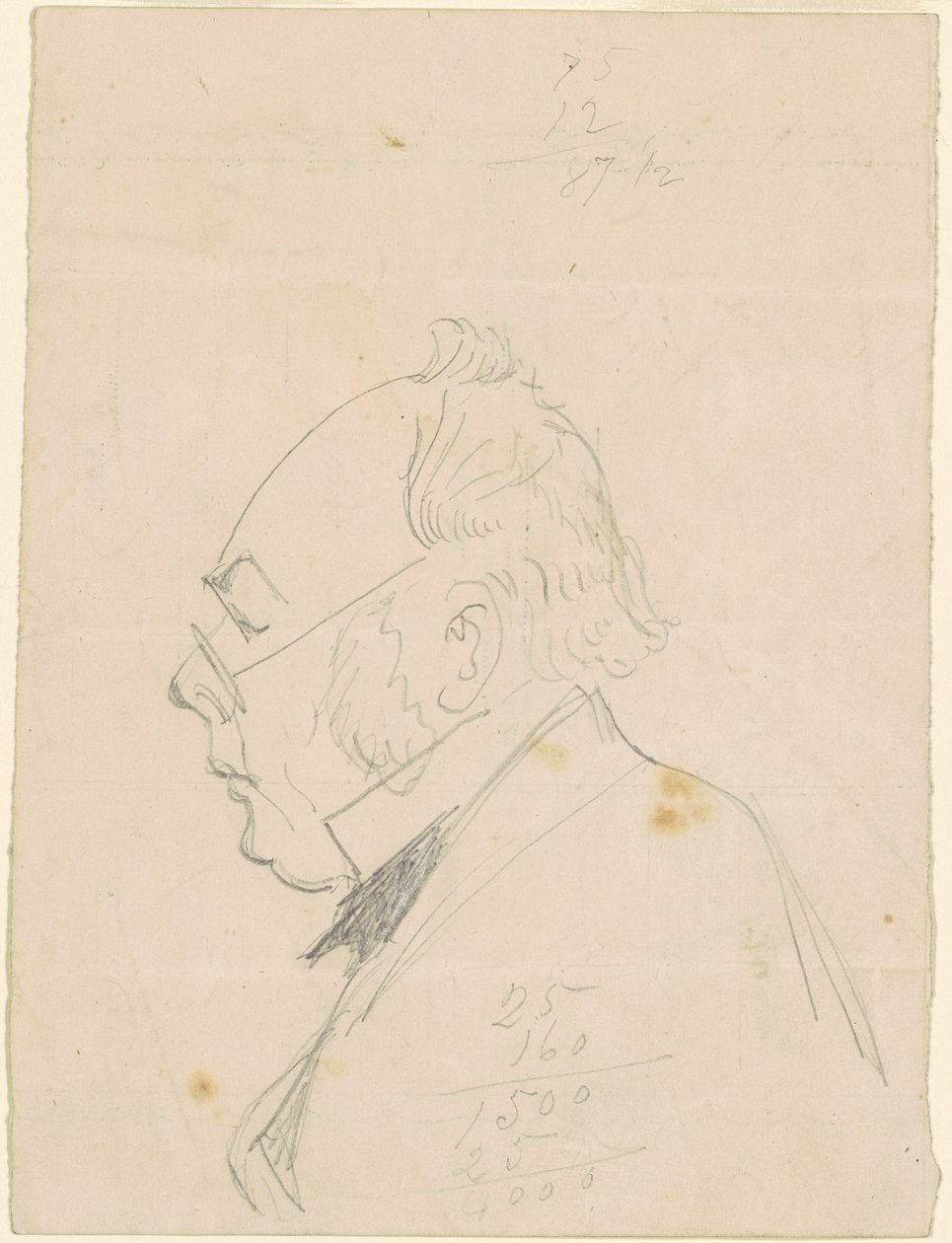 Profil av en man av Emanuel Gottlieb Leutze