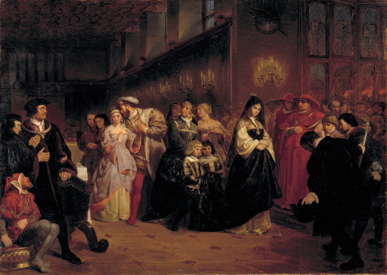 Uppvaktningen av Anne Boleyn, 1846. av Emanuel Gottlieb Leutze