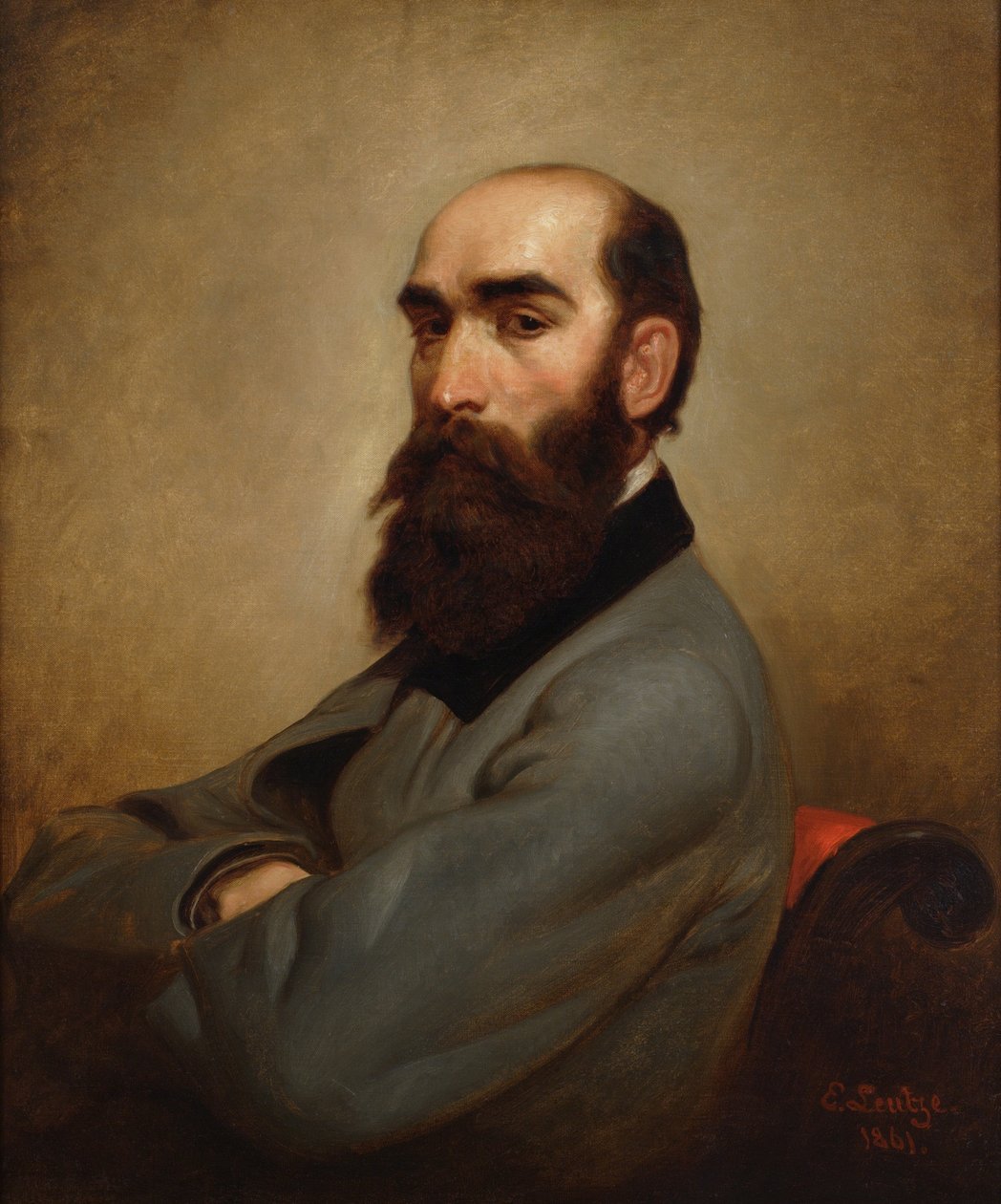 Worthington Whittredge, 1861 av Emanuel Gottlieb Leutze