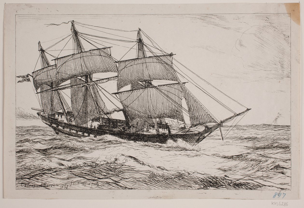En marin skonare av Emanuel Larsen