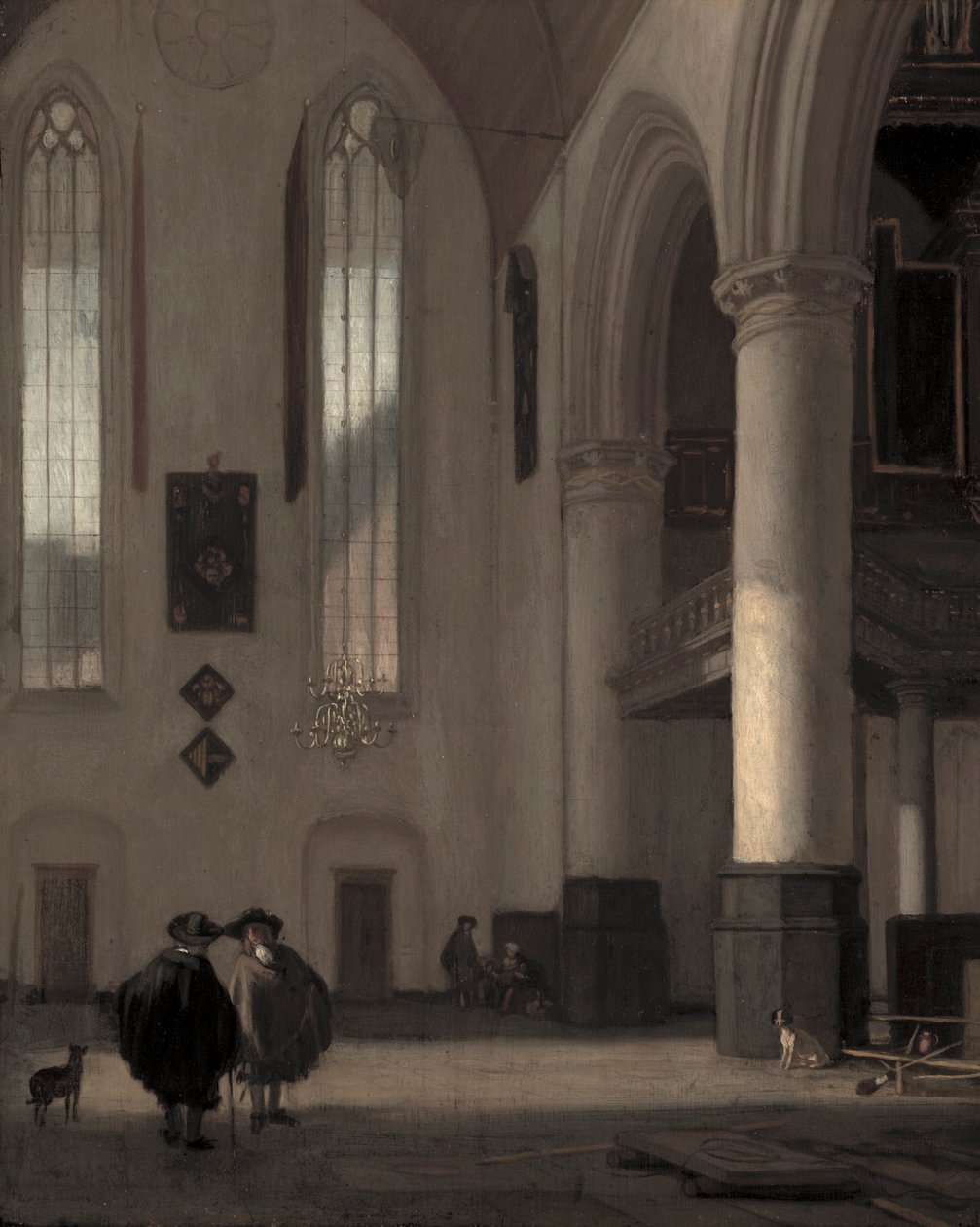 Interiör från en protestantisk kyrka av Emanuel de Witte