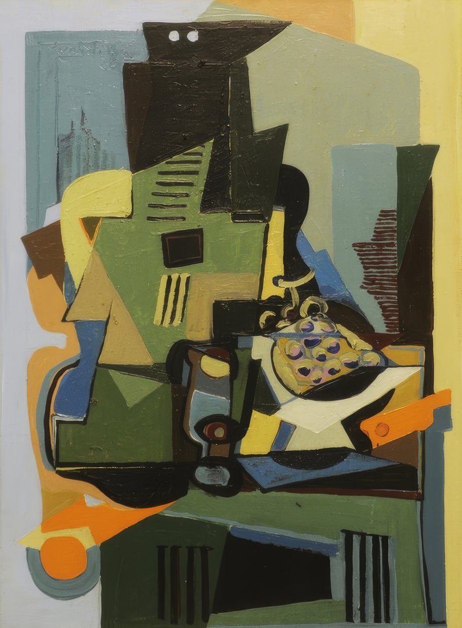 Stilleben med en gitarr, av Emil Filla