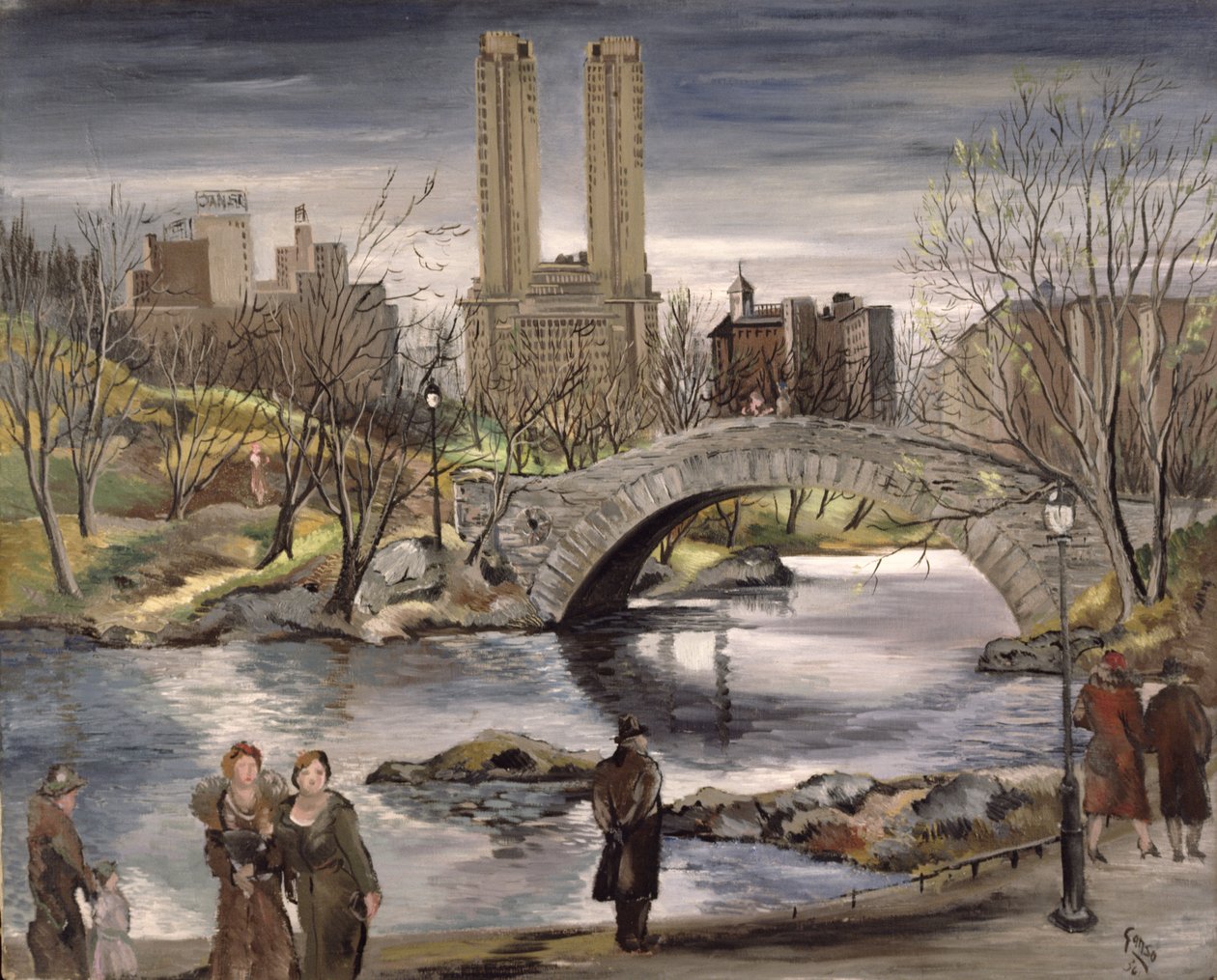 Vår i Central Park, 1936 av Emil Ganso
