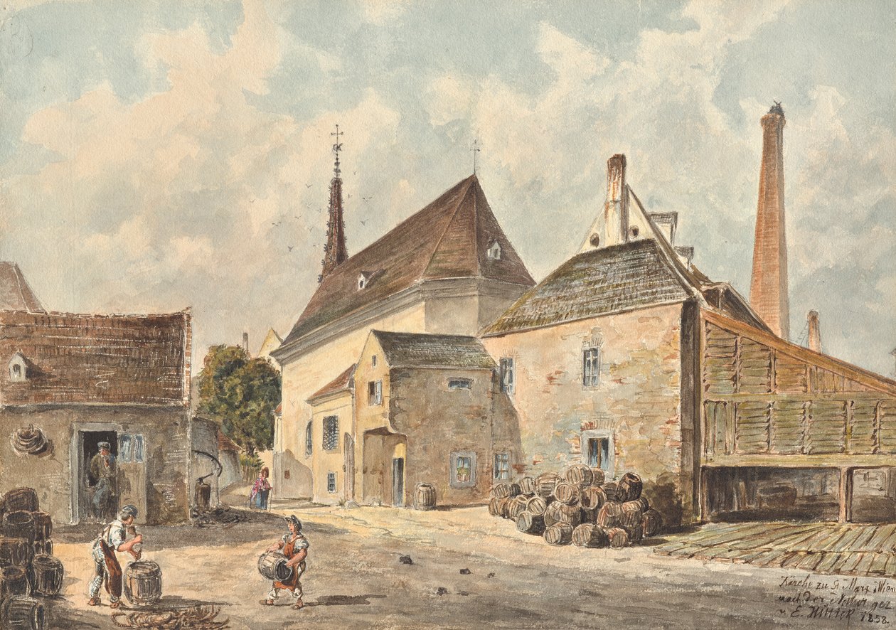 Kyrkan St. Marx i Wien av Emil Hütter