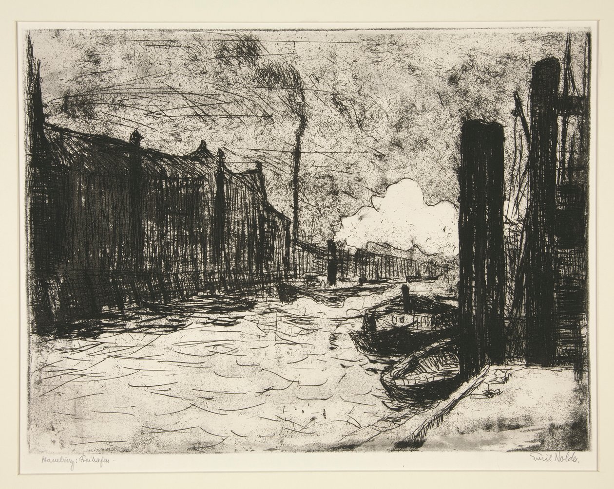 Hamburg, Frihamn (Hamburgs hamn) av Emil Nolde