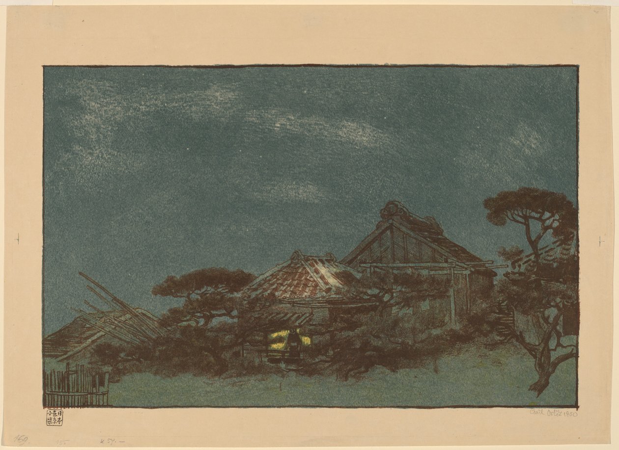 Kväll i Fukagawa av Emil Orlik